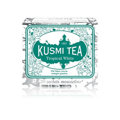 Суміш білого та зеленого чаю Тропікал Вайт пакет. 20х1,8г, Kusmi Tea - 45481