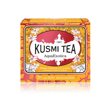 Чай фруктово-квітковий Аква Екзотіка пакет 20х2.2г, Kusmi Tea - 40137