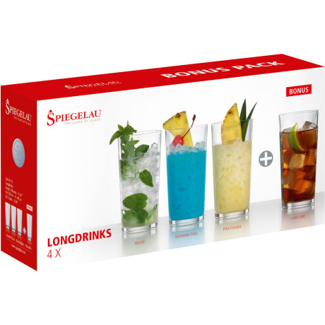 Набор бокалов для коктейля Лонгдринк 0,350л (3+1шт) Bonus Pack, Spiegelau - 32855