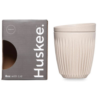 Чашка з крышкой песочного цвета 236мл, Huskee - 89732