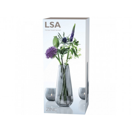 Ваза для квітів сіра 18см Zinc, LSA international - 48964