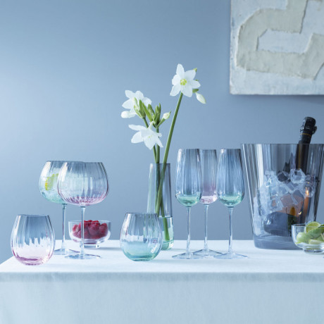 Набір бокалів для шампанського Флют рожево-сірих 250мл (2шт в уп) Dusk, LSA international - 48353