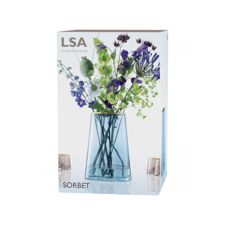 Ваза для квітів блакитна 26см Sorbet, LSA international - 51358