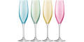 Набір бокалів для шампанського Флют пастель асорті 225мл (4шт в уп) Polka, LSA international - 51356
