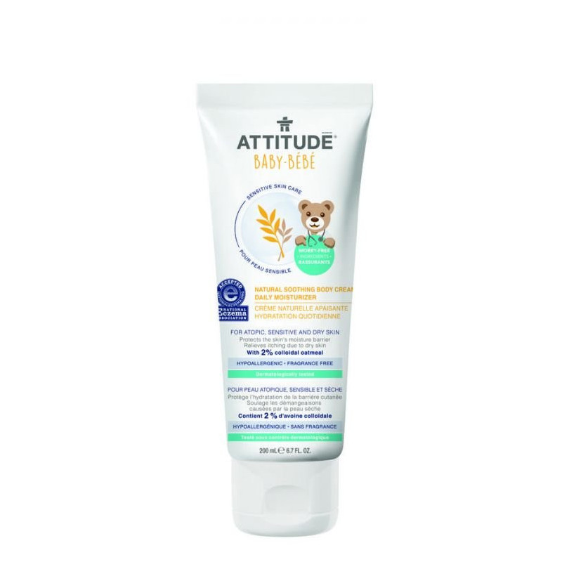 

Крем для тіла зволожуючий дитячий 200мл Sensitive Skin, Attitude