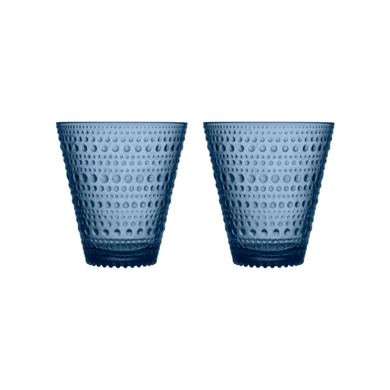 

Набір стаканів скляних синьо-сірих (2шт в уп) 300мл Kastehelmi, iittala