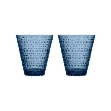 Набір стаканів скляних синьо-сірих (2шт в уп) 300мл Kastehelmi, iittala - 26693
