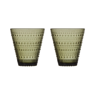 Набір стаканів скляних темно-зелених (2шт в уп) 300мл Kastehelmi, iittala - 41734