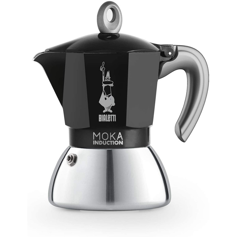 

Кавоварка гейзерна індукційна на 4 чашки чорна New, Bialetti