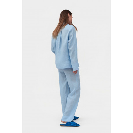 Піжама лляна з брюками Azure Blue, Sleeper - 93681