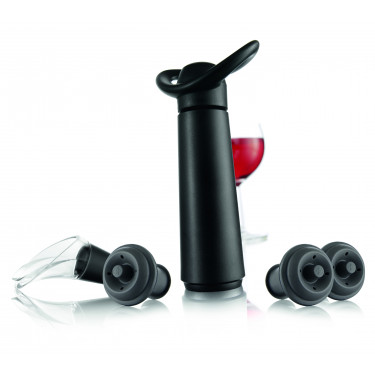 Подарунковий набір для зберігання вина чорний (5 од.), Vacu Vin - 50882