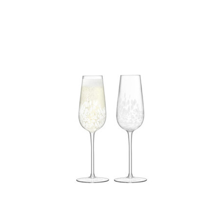 Набір бокалів для шампанського Флют білих 250мл (2шт в уп) Stipple, LSA international - 94304