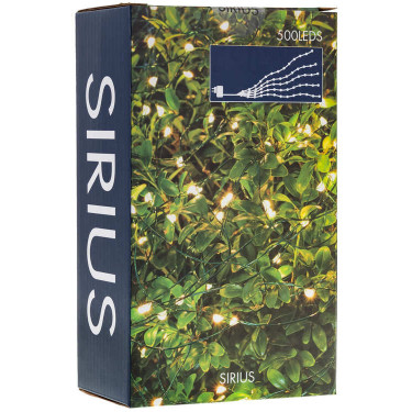 Зелена гірлянда 15м на 500LED лампочок Sirius Christmas Sirius Christmas - 94685