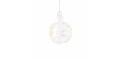 Новорічна прикраса світлодіодна Кулька зі сніжинкою прозора 10см, Sirius - 29279