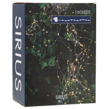 Гирлянда серебряно-прозрачная 16м + 3м на 160 LED лампочек, Sirius