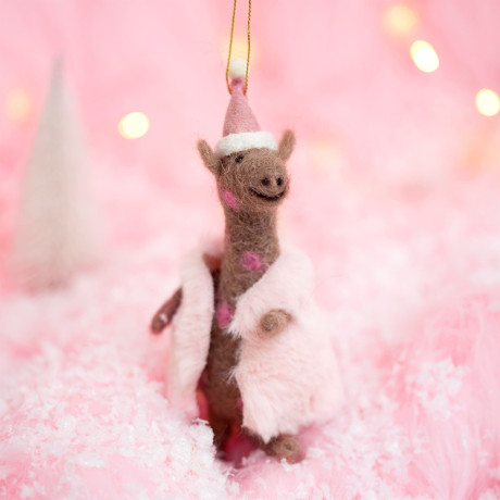 Новорічна прикраса Жираф різдвяний рожевий, Sass & Belle - 92575