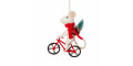 Новорічна прикраса Миша-кур'єр на велосипеді, Sass & Belle - 92608