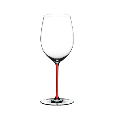 Бокал для красного вина Cabernet с красной ножкой 625мл Fatto a Mano, Riedel - Q0708
