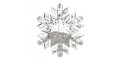 Новорічна прикраса Сніжинка з мішурою всередині прозоро-біла 13см, Goodwill - 93818