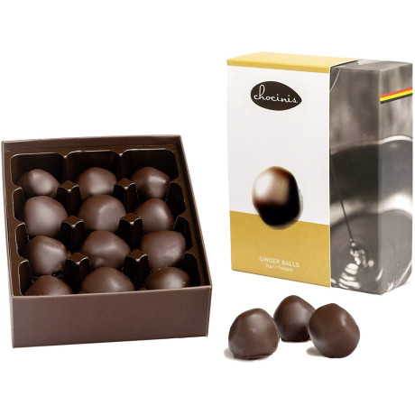 Конфеты "Имбирные шарики в черном шоколаде" 200г, Chocinis - 48617