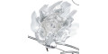 Новорічна прикраса Павич з пір'ям срібного кольору з прищіпкою 17,5см, Goodwill - 93748
