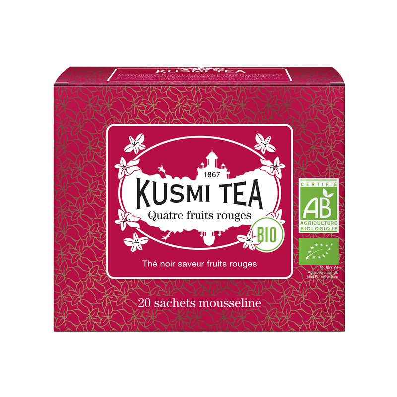 

Чай чорний Чотири Червоних Фрукти органічний пакет. 20х2г, Kusmi Tea