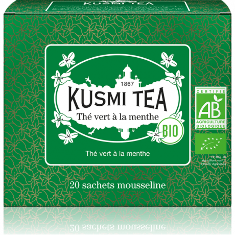 Чай зелений М'ята органічний пакет. 20х2г, Kusmi Tea - Q0790