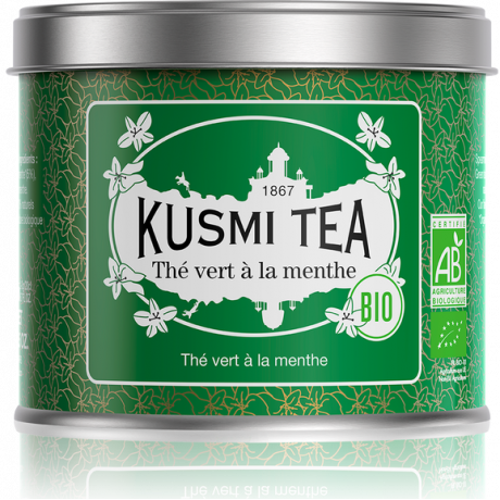 Чай зелений М'ята органічний 100г, Kusmi Tea - Q0815