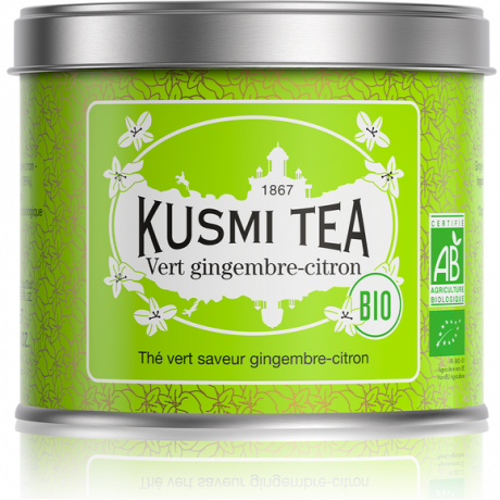 Чай зелений Імбир та Лимон органічний 100г, Kusmi Tea - Q0814