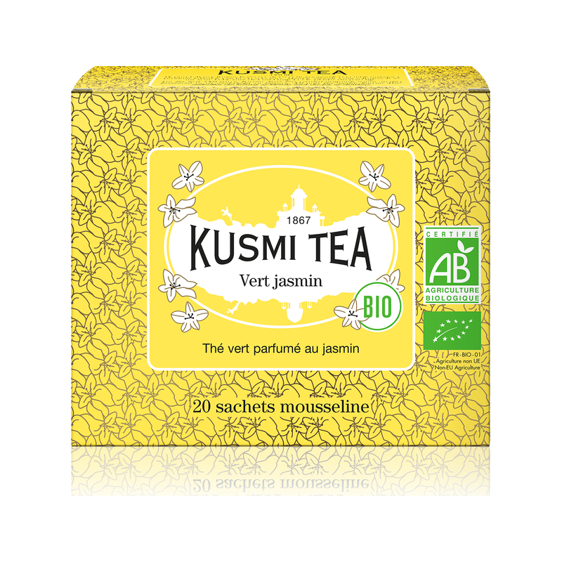 

Чай зелений Жасмин органічний пакет. 20х2г, Kusmi Tea