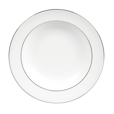 Тарелка для супа 23см белая Vera Wang Blanc Sur Blanc, Wedgwood - 94662