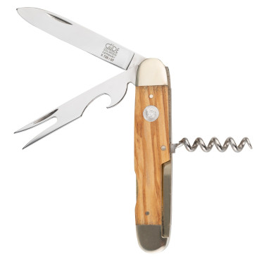 Нож карманный Alpha Olive 7 см с вилкой, Gude