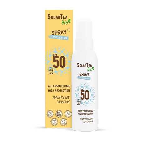 Спрей сонцезахисний SPF 50 для обличчя і тіла Solar Tea Bio 100 мл (без запаху), Bema Cosmetici - Q8248