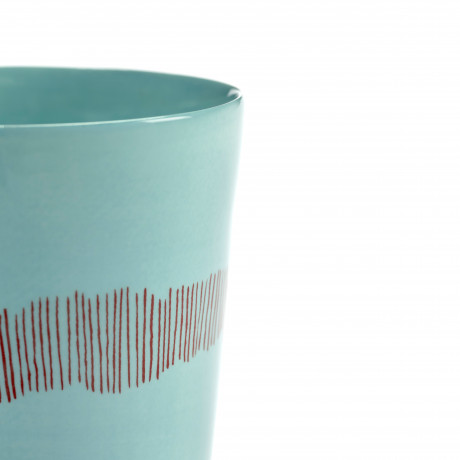 Чашка для чаю 330 мл синьо-червона у смужку Feast by Ottolenghi, Serax - Q8823