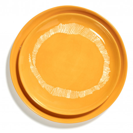 Тарілка S жовто-біла у смужку Feast by Ottolenghi, Serax - Q8802