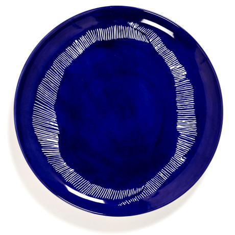 Тарілка L блакитно-біла у смужку Feast by Ottolenghi, Serax - Q8808