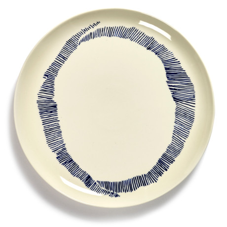 Тарілка L біло-блакитна у смужку Feast by Ottolenghi, Serax - Q8809