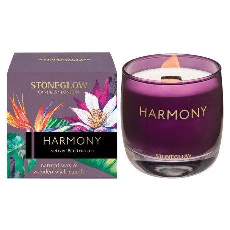 Свічка ароматизована "Vetiver & Citrus Tea" (тумблер) Harmony, Stoneglow - 41791