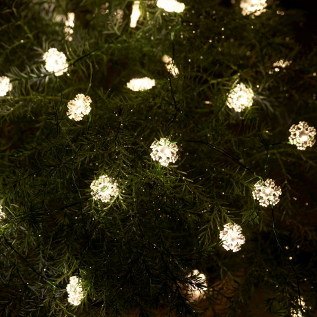 Гірлянда Сніжинки Ненн на 40 LED лампочок з таймером - 34314