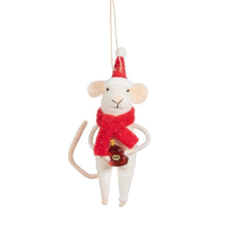 Новорічна прикраса Миша з бренді, Sass & Belle - Q8682