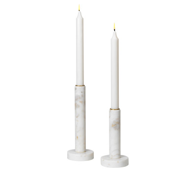Тримач для свічки мармуровий "Snow", Cozy Living - W4215