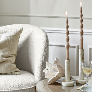 Тримач для свічки мармуровий "Snow", Cozy Living - W4215