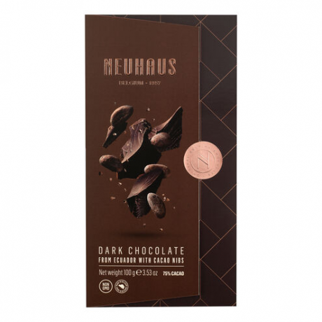Шоколад чорний з какао бобами 100 г, Neuhaus - 44806