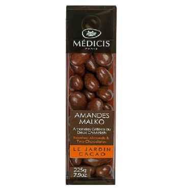 Мигдаль смажений у шоколаді Джандуйя та молочному шоколаді 225 г, Medicis - 30748