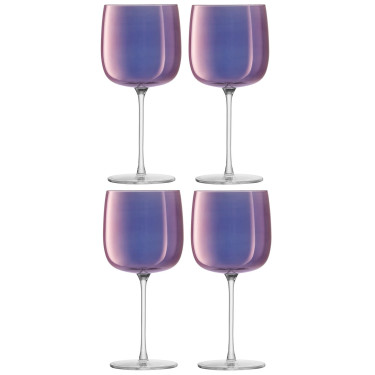 Набір бокалів для вина фіолетових 450мл Aurora (4шт в пак), LSA international - W5913