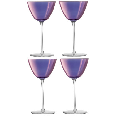 Набір бокалів для мартіні фіолетових 195мл Aurora (4шт в пак), LSA international - W5664
