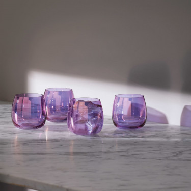 Набор стаканов фиолетовых 370мл Aurora (4шт в пак), LSA international - W5914
