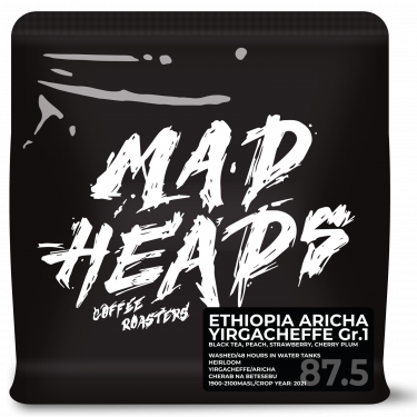 Кава зернова свіжообсмажена Ефіопія Іргачеффе Аріча грейд 1, Madheads Coffee Roasters - W8956