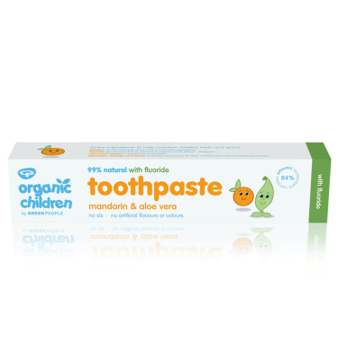 Зубная паста с фтором для детей Мандарин 50мл, Green People - W4720