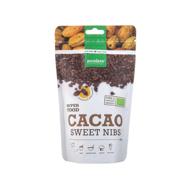 Какао-боби підсолоджені органічні 200г, Purasana - Q4412